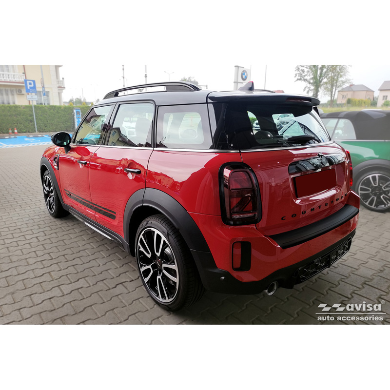 Protection de seuil arrière inox noir mat sur mesure pour Mini Countryman F60 FL 2020-2023