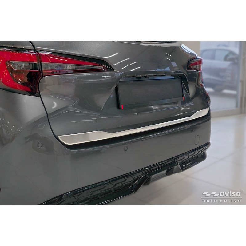 Avisa Revêtement d'habillage du hayon du coffre inox brossé sur mesure pour Toyota Corolla Touring Sports (E21) 2019-