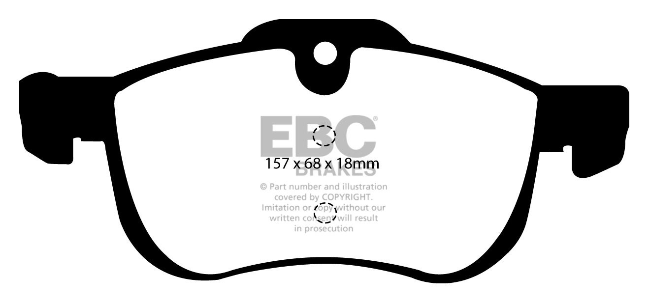 EBC Brakes ROVER 75 1.8 99-2005 Remblokken voorzijde greenstuff