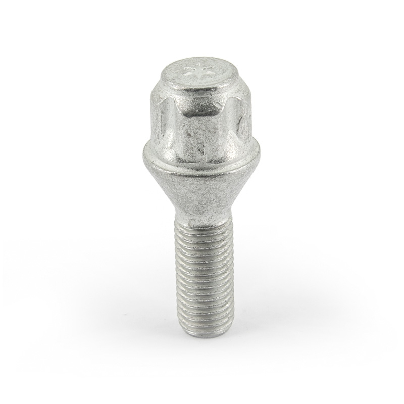 Jeu de antivol de roue H&R M12x1.50x28mm conique - 4 boulons antivol de roues avec adaptateur