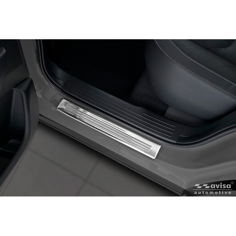 Avisa Seuils de portes inoxydable sur mesure pour Mazda CX-5 III 2025- - 'Lines' - 4-pièces