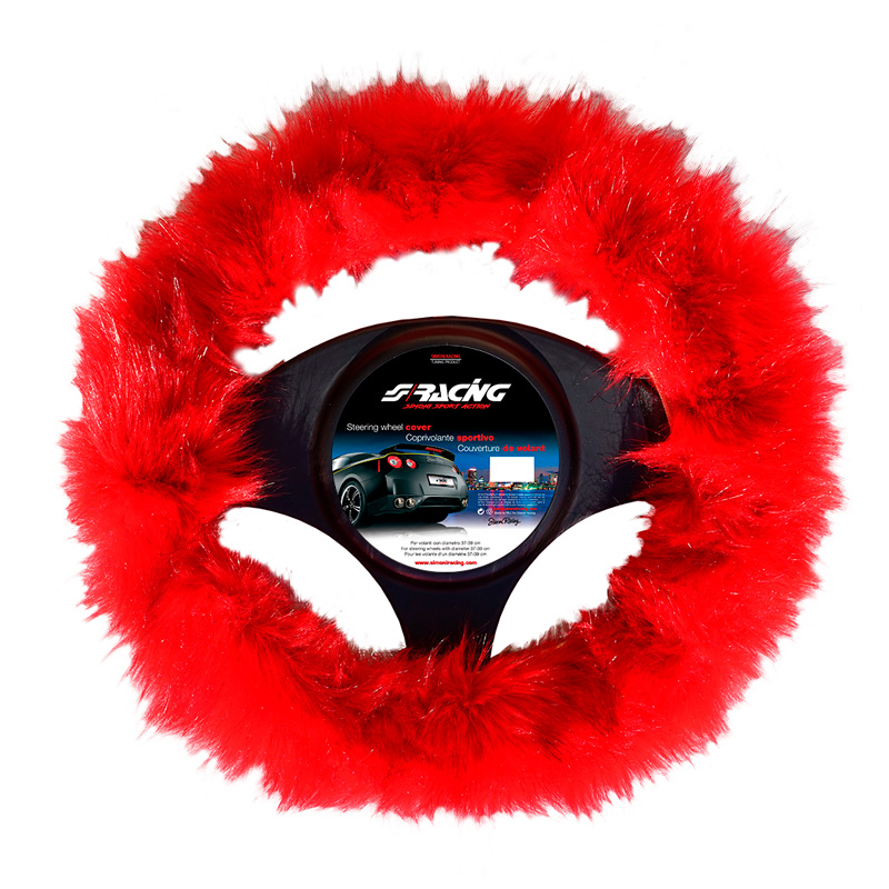 Simoni Racing Couvre-Volant Fluffy Fur - Rouge - 37-39cm