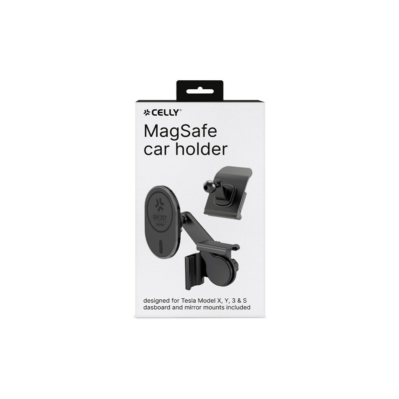 Support pour smartphone Celly Ghost Magsafe sur mesure pour Tesla Modèle 3, S, X et Y