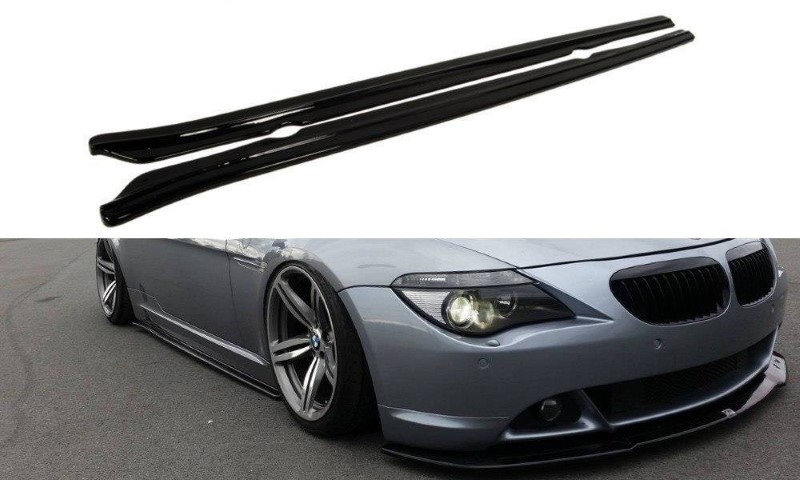 Zijskirts Diffusers BMW 6 E63 / E64 (PREFACE MODEL) Glanzend Zwart
