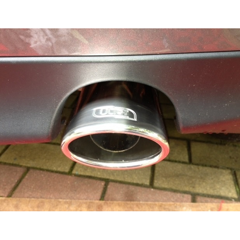 Ulter Sport Embout d'échappement - Ovale 95x65mm Incliné - Longueur 120mm - Montage 40-55mm - Inoxydable