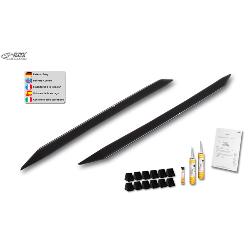 Jupes latérales 'Slim' sur mesure pour Skoda Scala (NW) 2019- (ABS noir luisant)