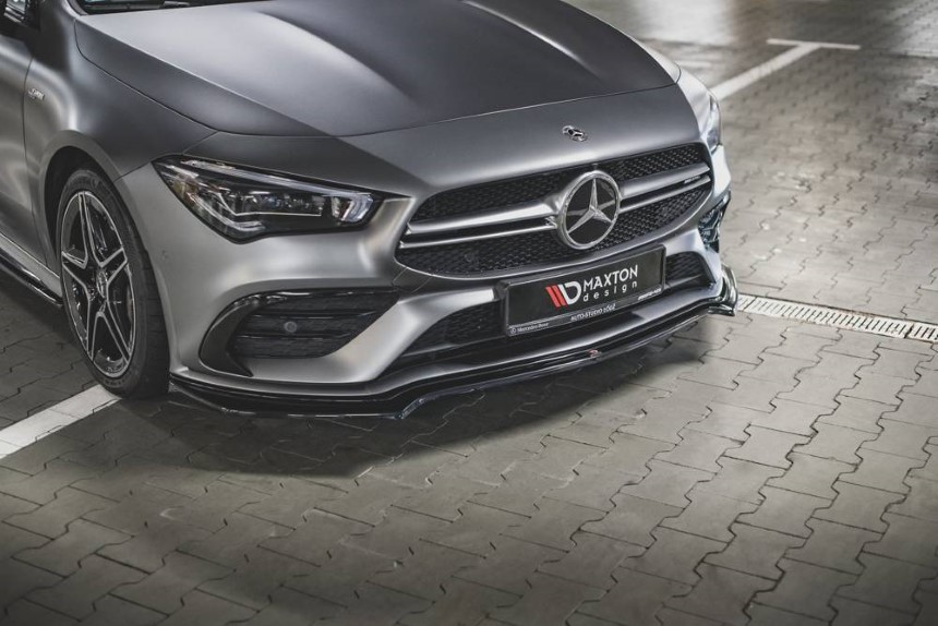 Voorspoiler Mercedes AMG CLA 35 Aero Maxton Design glans zwart