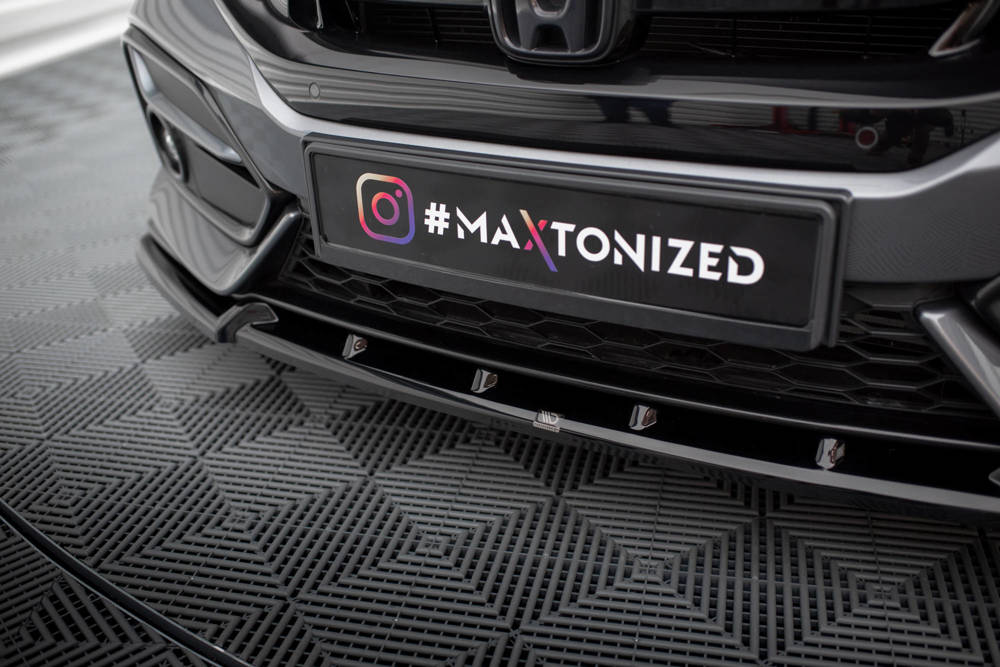 Voorspoiler Honda Civic Sport 2020 - 2023 Maxton Glans Zwart