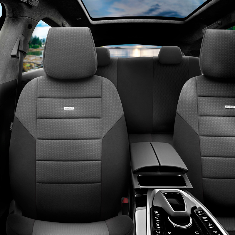 otoM Housse de sièges universel en textile 'SelectedFit One' Noir - 10-pièces - adapté aux Side-Airbags