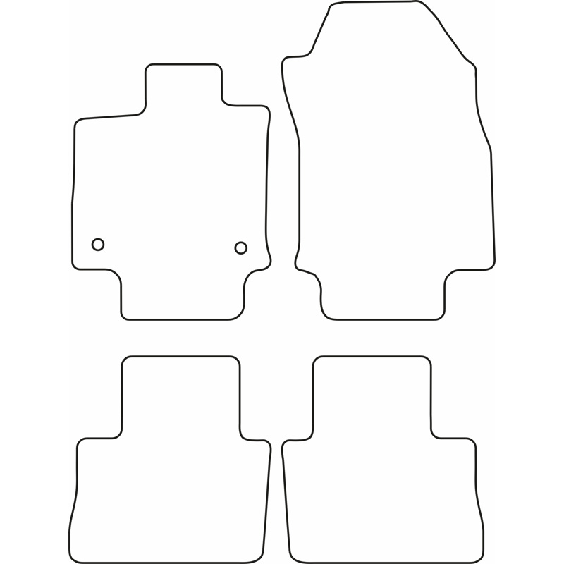 Set de tapis de sol sur mesure pour Toyota RAV 4 V Hybrid 2018-