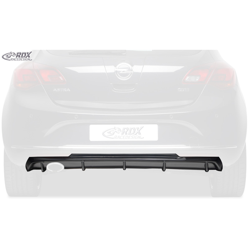 Jupe arrière 'Diffuseur' sur mesure pour Opel Astra J 5-portes 2009-2015 excl. Sportstourer (PUR)