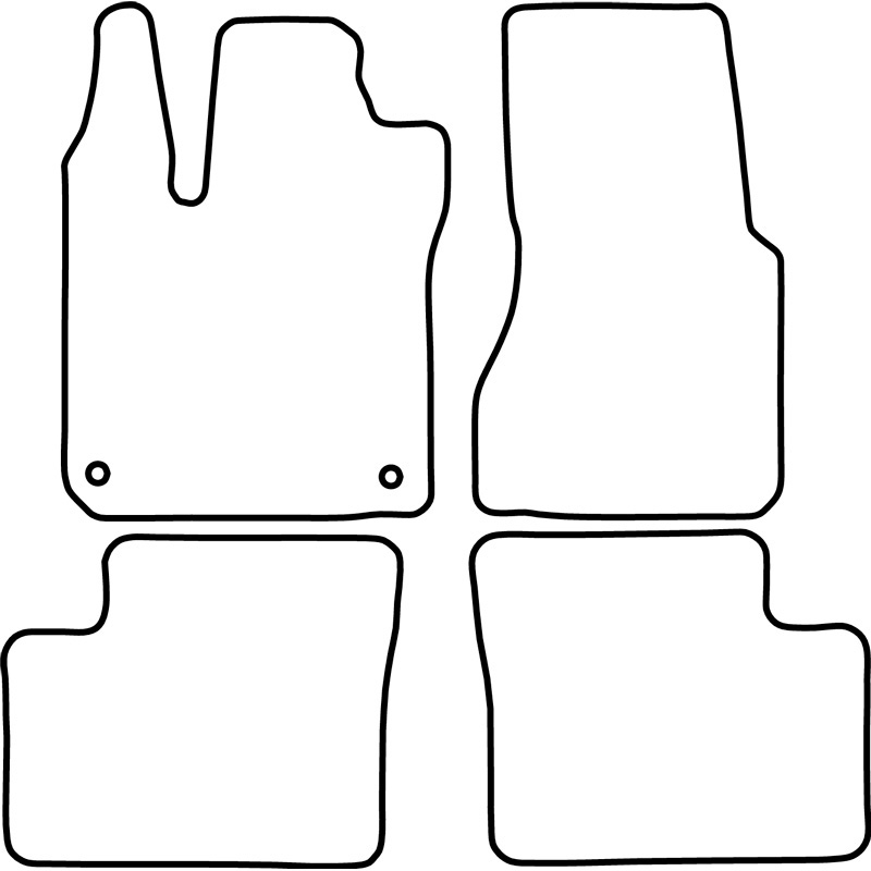 Set de tapis de sol en velours sur mesure pour Smart ForTwo II 2007-