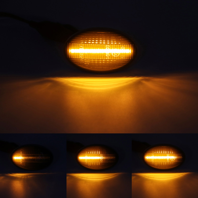 Set de Clignotants Latéraux LED sur mesure pour Mercedes Classe-A W168 / Vito W639 / Vito W447 / Citan W415 - Fumée - incl. Feux Dynamiques