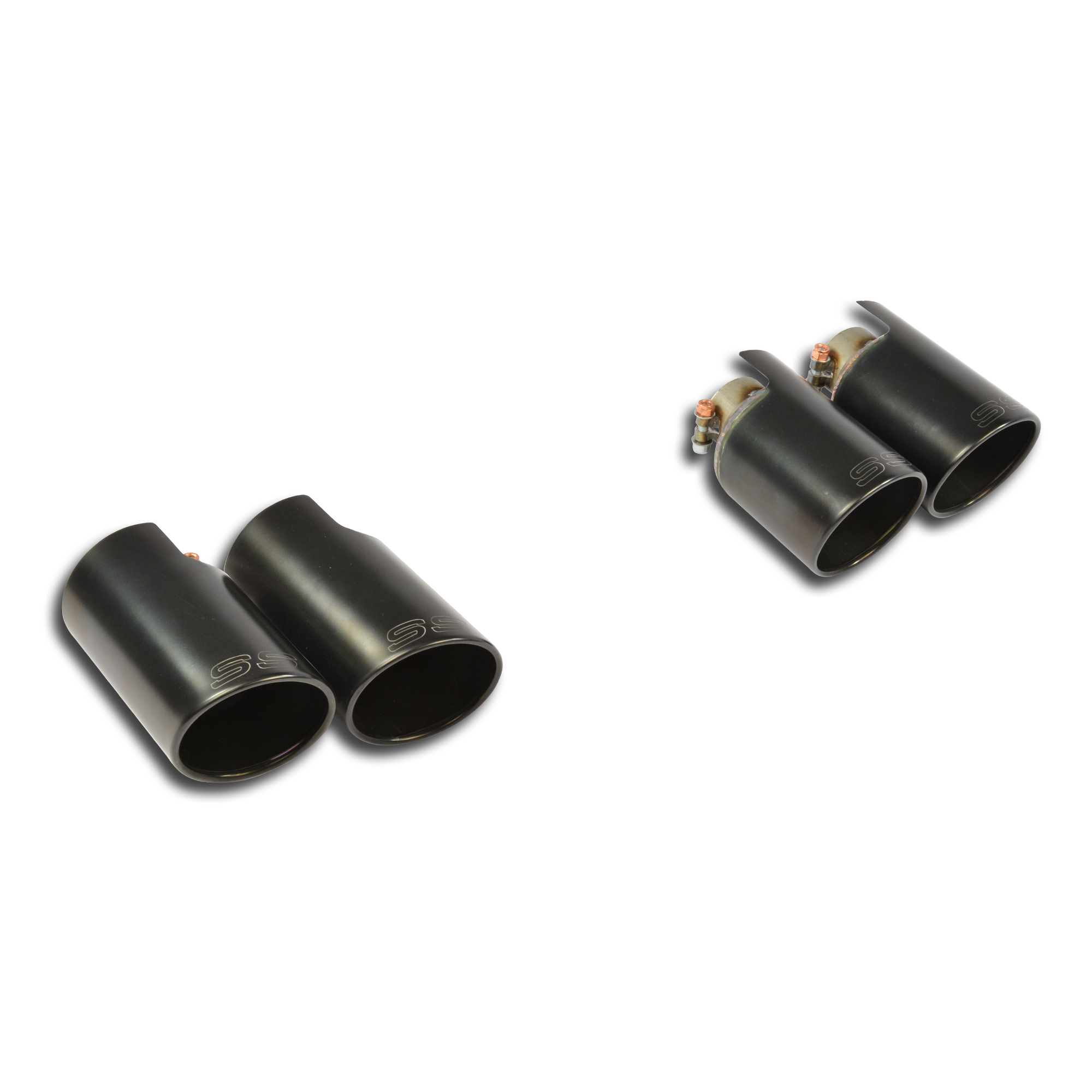 ALFA ROMEO GIULIA VELOCE Q4 2.0i Turbo (280 Hp) 2016 Endpipe kit Right OO100 - Left OO100 "Black"
