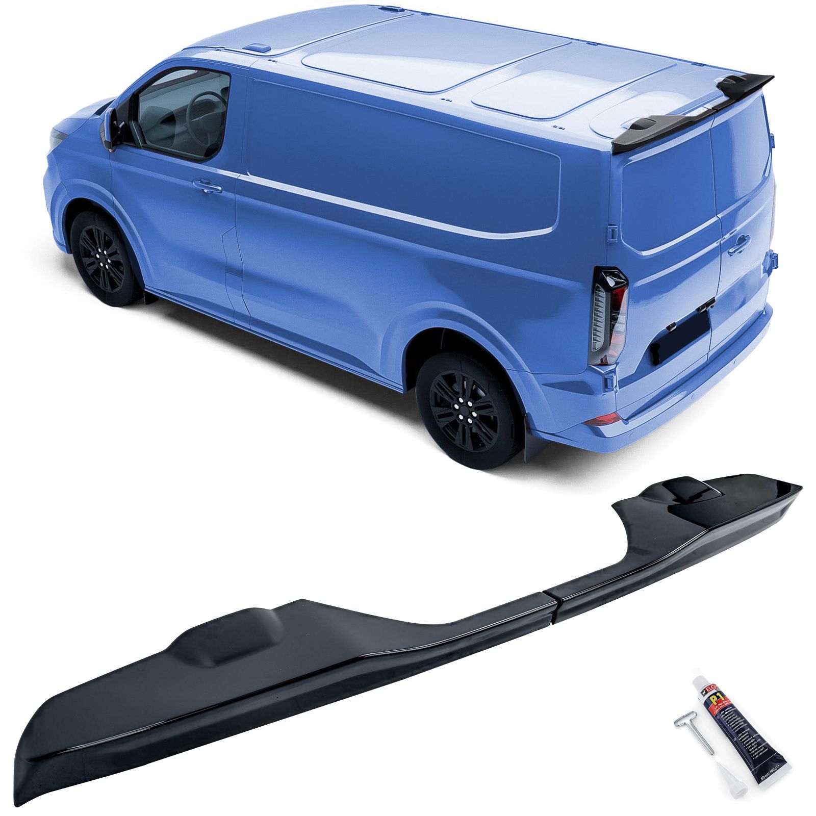 Becquet de toit sur mesure pour Ford Transit Custom 2012- (avec 2 portes arrières) (PU)