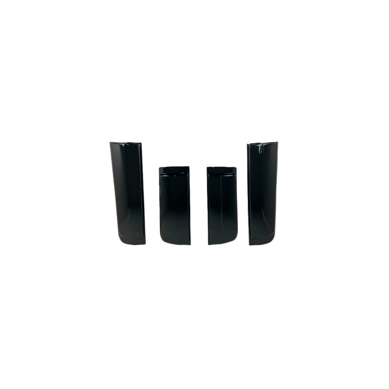 Jeu de baguettes de porte sur mesure pour Ford Ranger T6/T7/T8 2012-2022 - Noir brillant