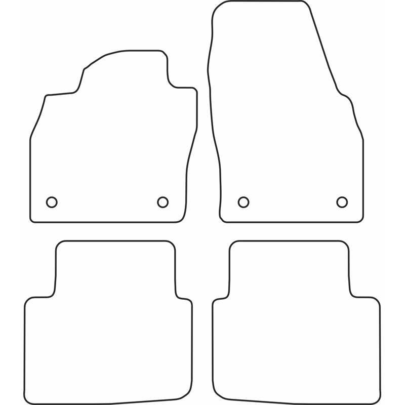 Set de tapis de sol en velours sur mesure pour Skoda Scala 2019-