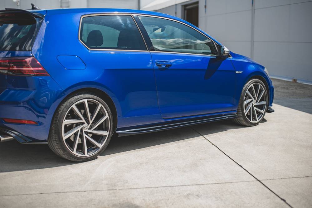 Zijskirts V.4 VW Golf R & R-Line FL Maxton Glans Zwart