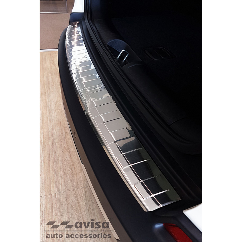 Protection de seuil arrière inox sur mesure pour Jeep Cherokee V FL 2018- 'Ribs'