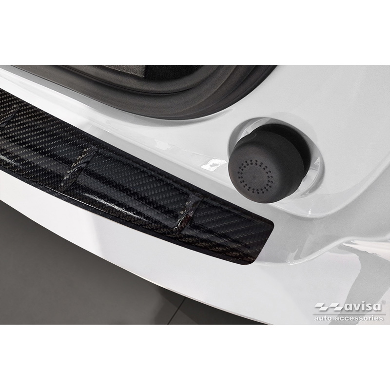 Protection de seuil arrière carboné 3D sur mesure pour Volvo EX30 2023- 'Ribs'