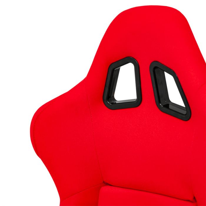 Siège baquet 'RR' - Rouge - Dossier fixe en polyester - incl. glissières
