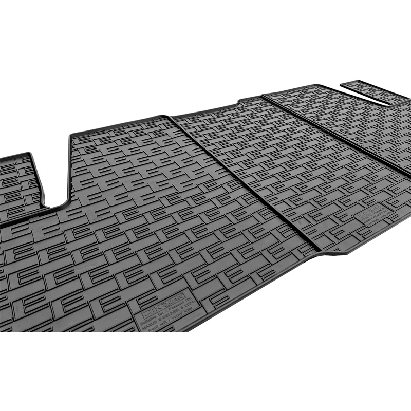 CIKCAR Set tapis de caoutchouc sur mesure pour Maxus eDeliver 5 2024- (3-pièces + points de fixage)