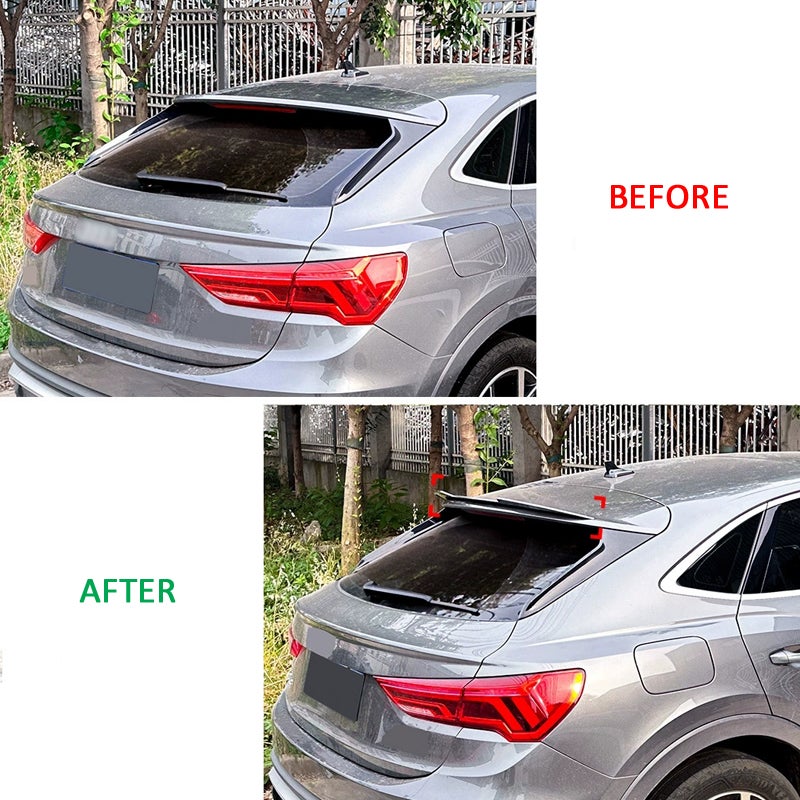 Becquet de toit (Spoiler Cap) sur mesure pour Audi Q3 (F3N) Sportback 2019-2025 (ABS Noir Luisant)