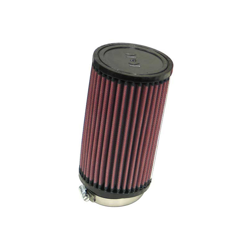 K&N Filtre à Air Universel Cylindrique 70mm raccordement, angle 10 degrés, 102mm diamètre, 178mm hauteur (RU-1480)