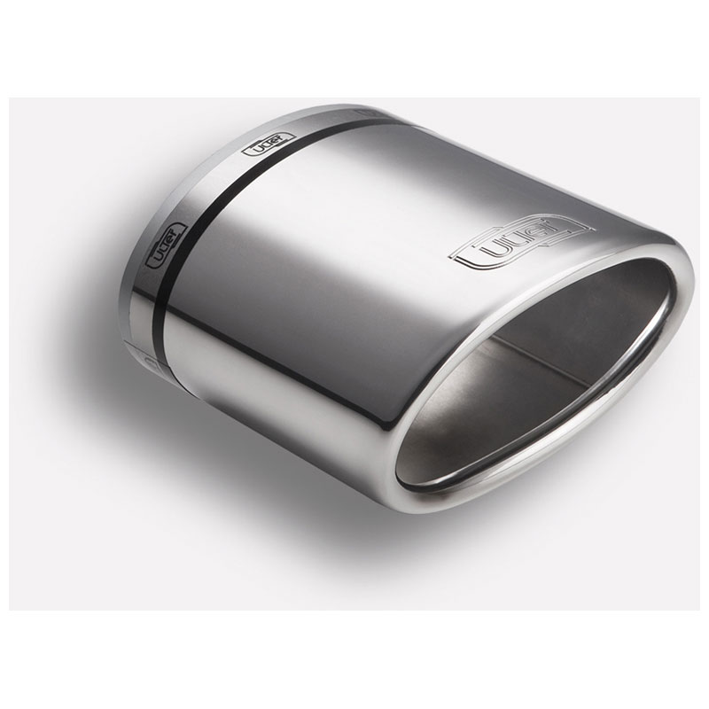 Ulter Sport Embout d'échappement - Ovale 120x80mm Incliné - Longueur 120mm - Montage 50-65mm - Inoxydable