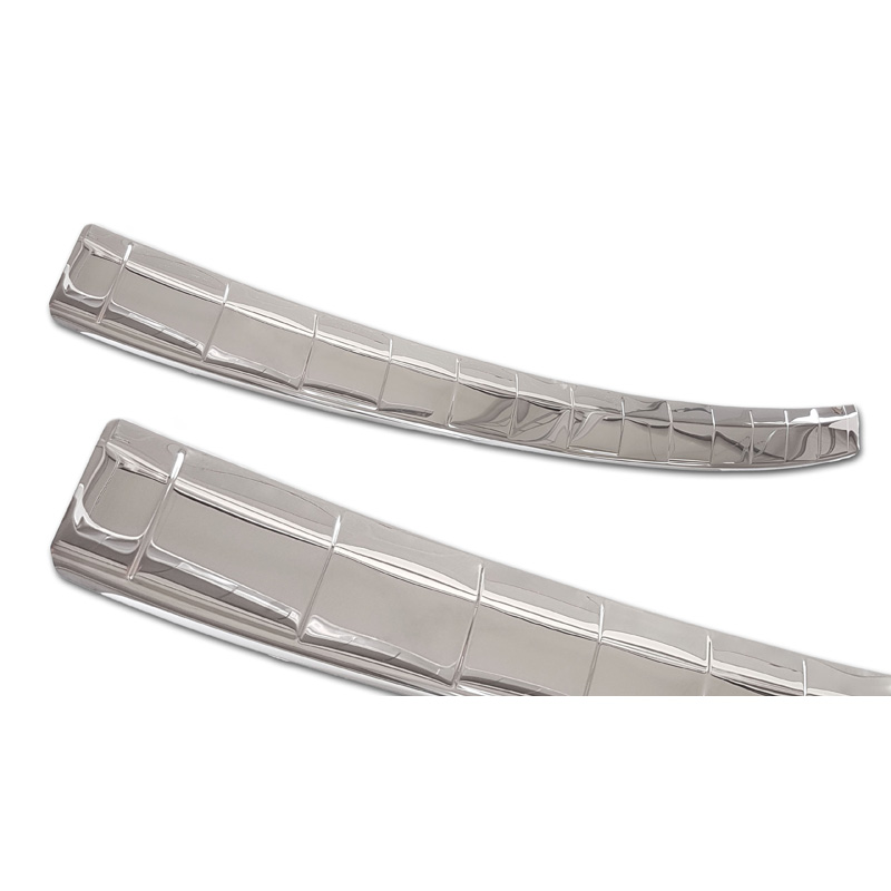 Protection de seuil arrière inox Chrome sur mesure pour Skoda Octavia IV Kombi 2020-2024 & FL 2024- Incl. RS 'Ribs'