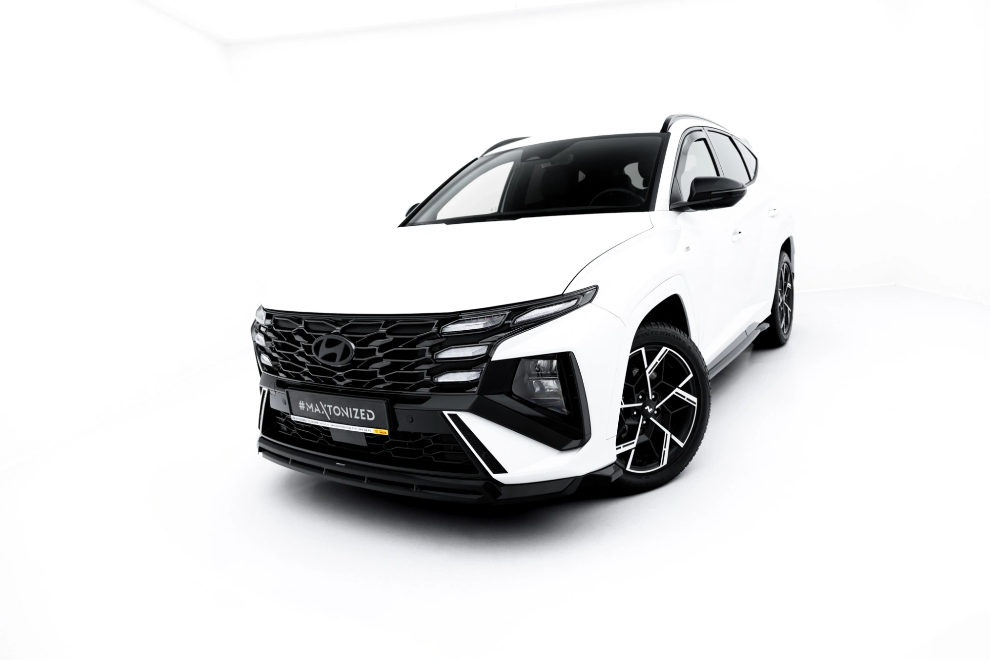 Voorspoiler Hyundai Tucson N-Line Mk4 Facelift Glans Zwart Maxton