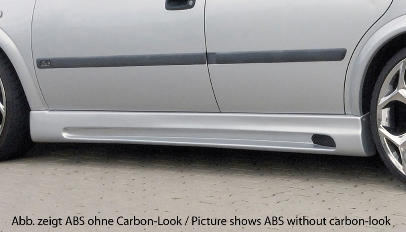 Zijskirts Opel Astra G Coupe ABS Carbon-look Rieger