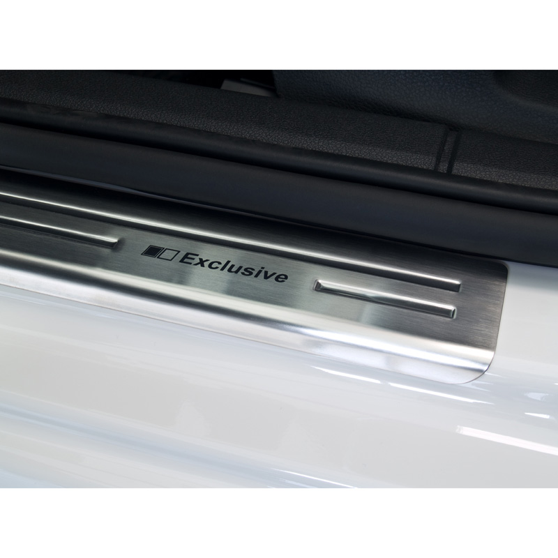 Seuils de portes inoxydable sur mesure pour Skoda Octavia III Sedan/Kombi 2013-2017 & 2017-2020 - 'Exclusive' - 4-pièces