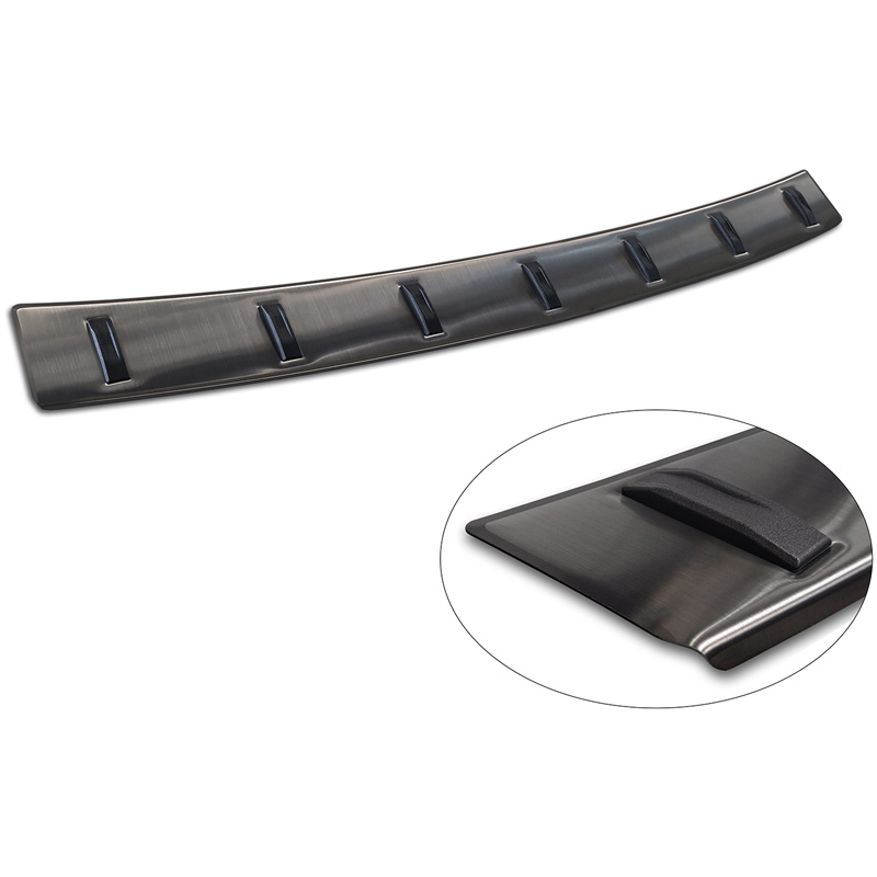 Avisa Protection de seuil arrière inox noir sur mesure pour BMW Série 5 Touring (G61) 2024- incl. M-Sport 'STRONG EDITION'