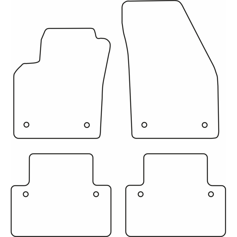Set de tapis de sol en velours sur mesure pour Volvo S40/V50 2004-2011