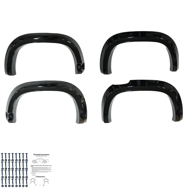 Oneway Jeu d'élargisseurs d'aile sur mesure pour Volkswagen Amarok MK2 2022- - Noir brillant
