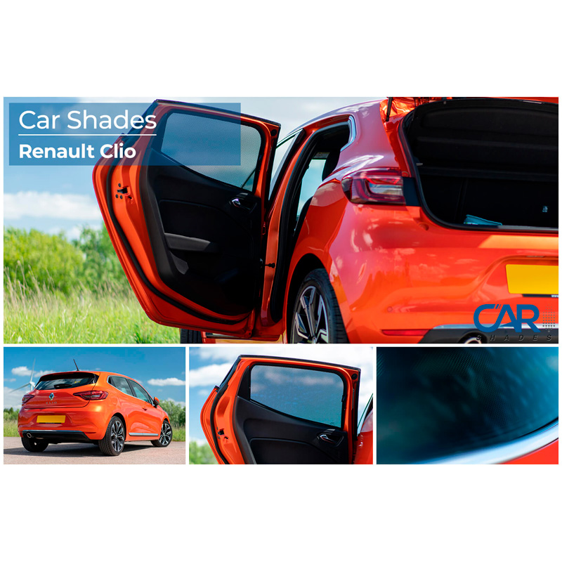 Set de Car Shades (portes arrières) sur mesure pour Renault Clio 5 portes 2019- (2-pièces)