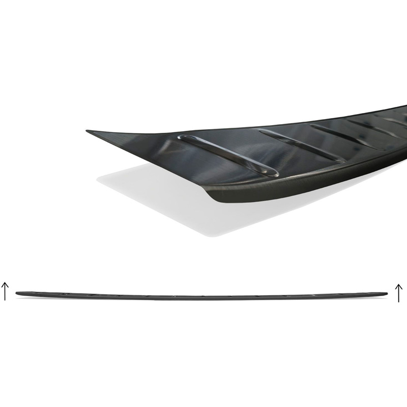 Avisa Protection de Seuil de Coffre Acier Inox sur mesure pour Volkswagen Tayron 2024- - Noir
