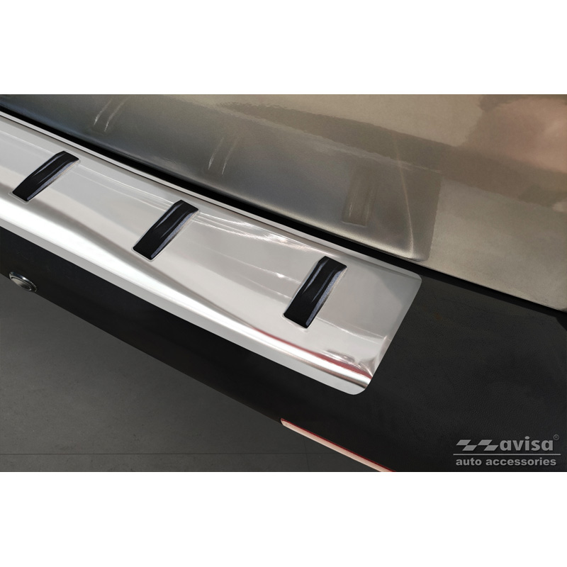 Protection de seuil arrière inox sur mesure pour Volkswagen Transporter T5 2003-2015 incl. Multivan/Caravelle 'STRONG EDITION'