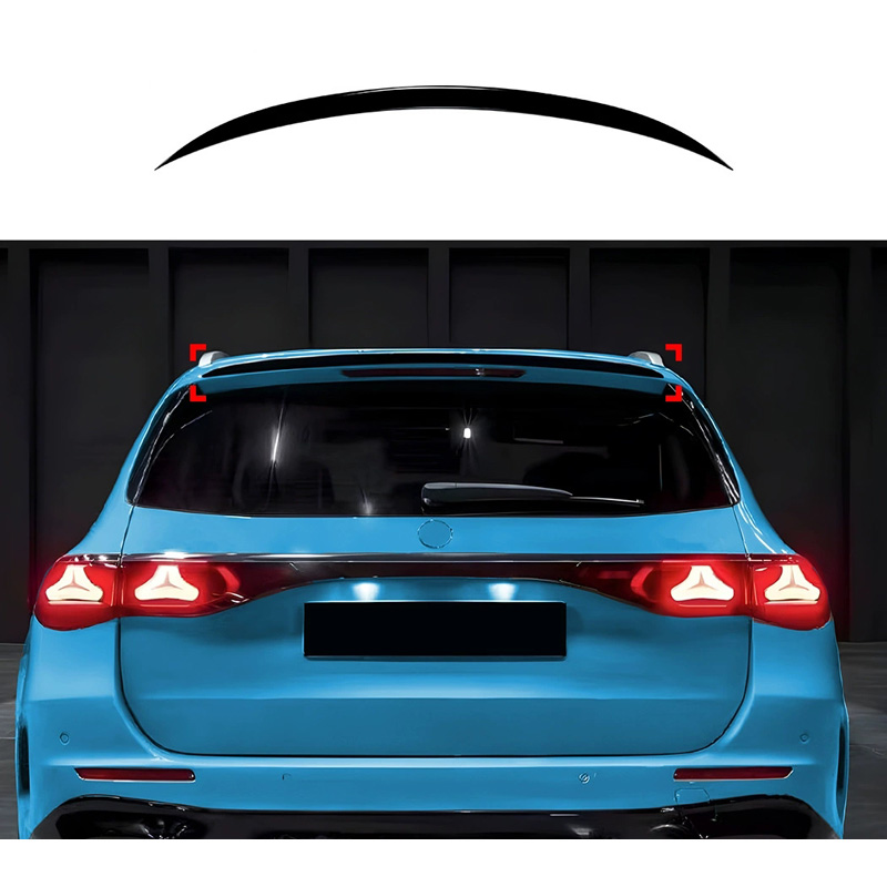 Becquet de toit (Spoiler Cap) sur mesure pour Mercedes Classe-E W214 Kombi 2024- (ABS Noir Luisant)