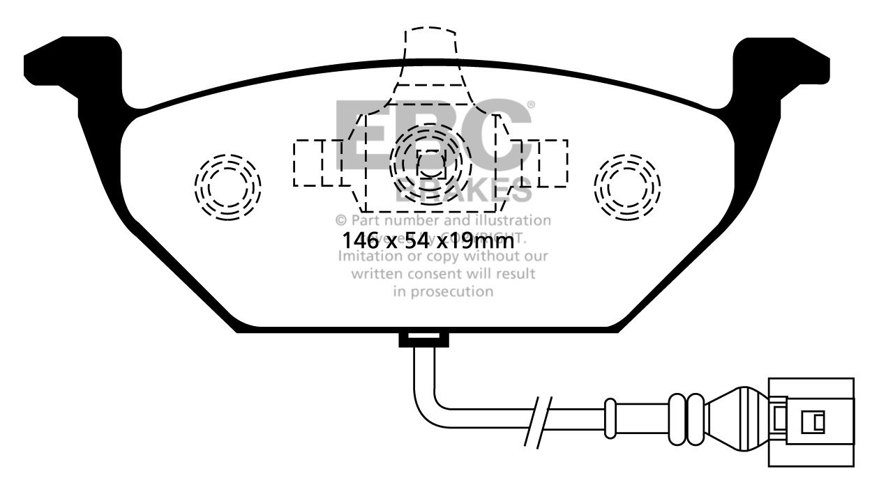EBC Brakes VW Fox 1.4 TD 2006-.. Remblokken voorzijde greenstuff