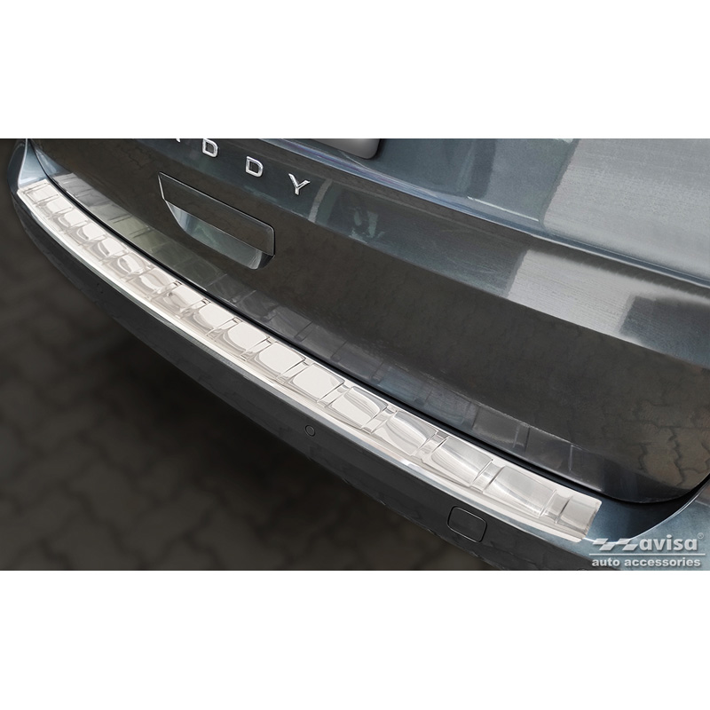 Protection de seuil arrière inox sur mesure pour Volkswagen Caddy V 2020- 'Ribs'