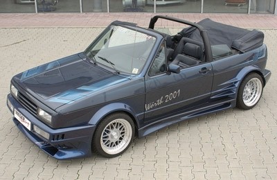 Voorschermen Breedversie l VW Golf I Polyester Rieger
