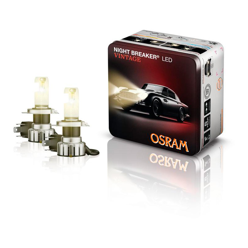 Ampoules LED Osram Night Breaker Vintage - H4 - 12V/20-19W - ensemble de 2 pièces