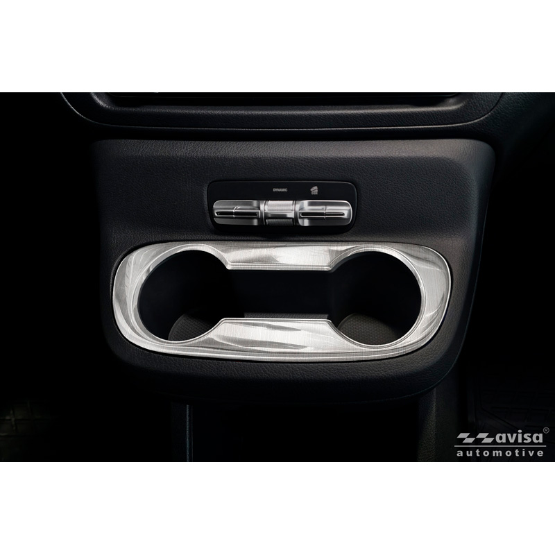 Avisa Enjoliveurs pour porte-gobelet Acier Inox sur mesure pour Mercedes Vito Tourer W447 Facelift 2024- - Argent