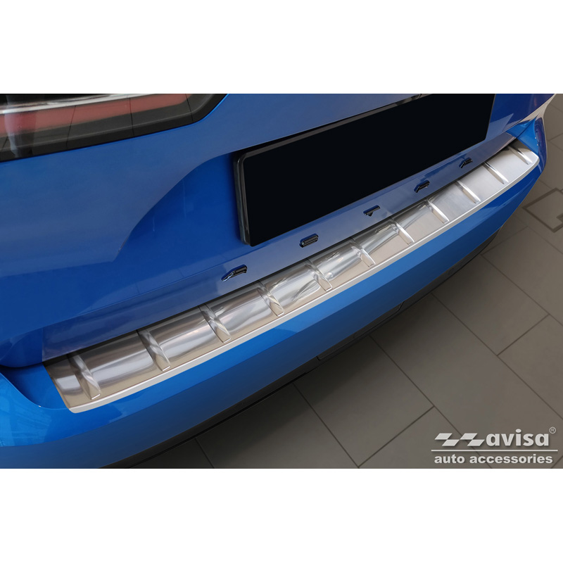 Protection de seuil arrière inox sur mesure pour Opel Astra L Sportstourer 2022- 'Ribs'