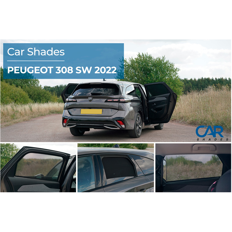 Set de Car Shades (portes arrières) sur mesure pour Peugeot 308 III SW 2021- (2-pièces)