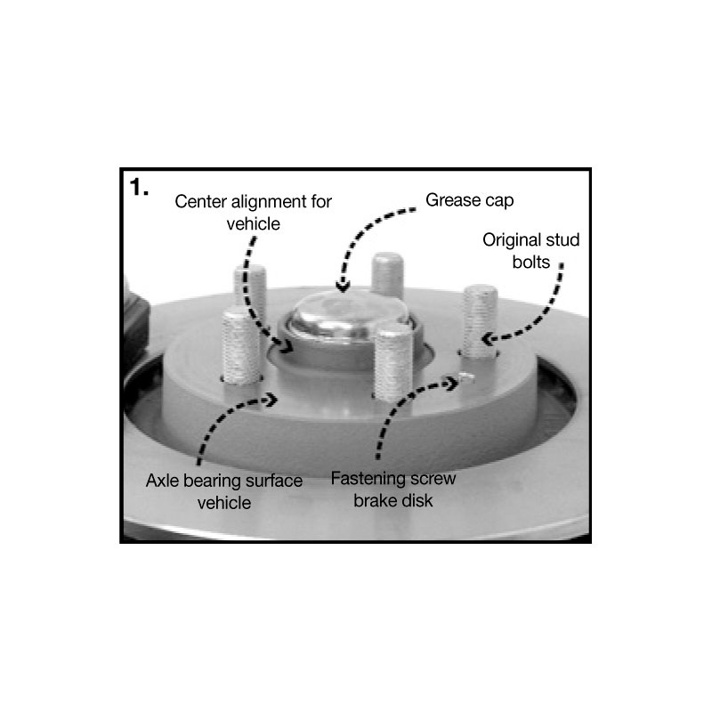 H&R Set des espaceurs de roues Système-DRM 36mm par essieu - Cartouche de boulon 5x114,3 - Moyeu 67,1mm - Taille de boulon M12x1,5 - sur mesure pour Mitsubishi