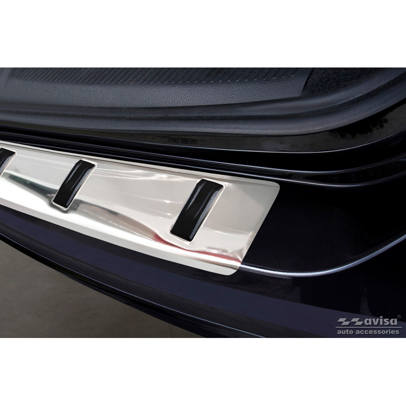 Protection de seuil arrière inox sur mesure pour Volkswagen Sharan II & Seat Alhambra II 2010- 'STRONG EDITION'