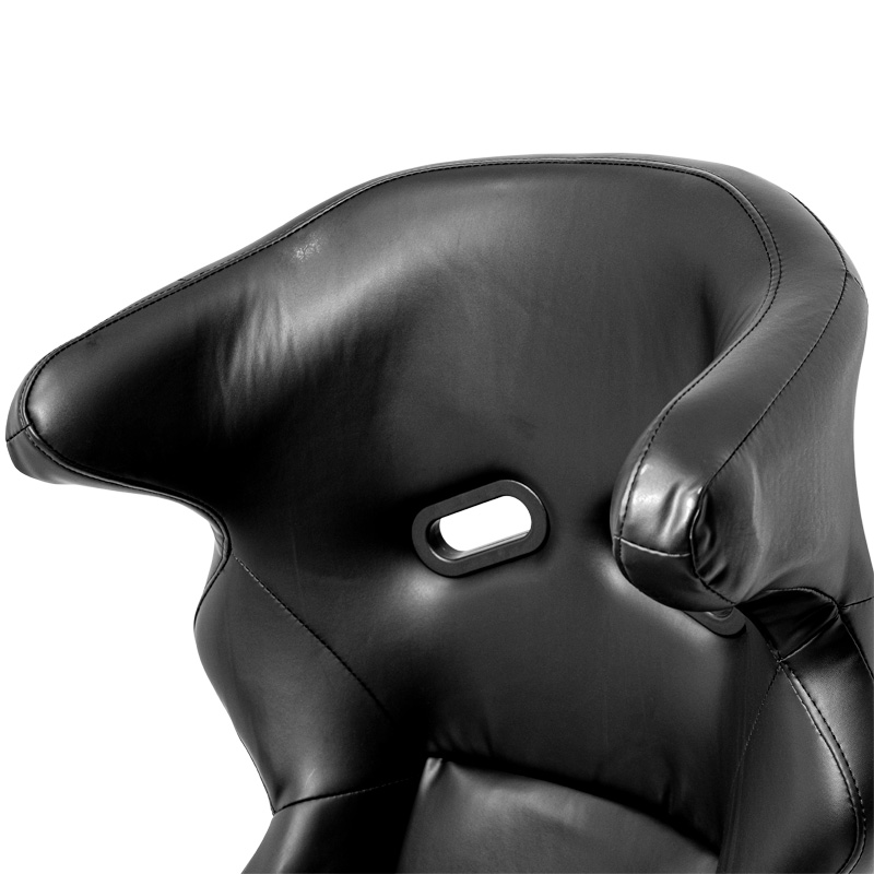 Siège baquet 'FS' - Simili Cuir Noir - Dossier fixe en polyester - incl. glissières
